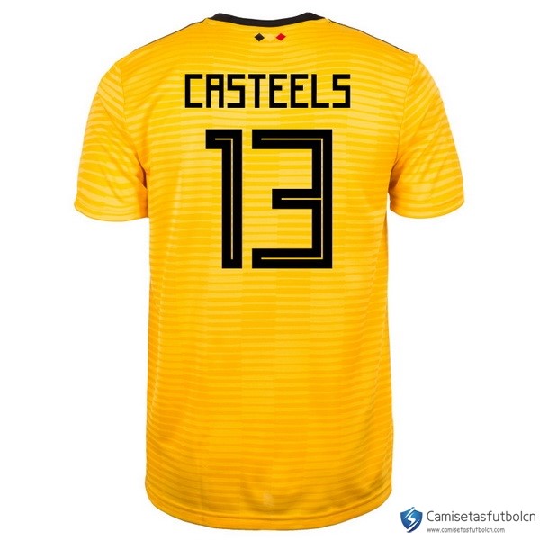 Camiseta Seleccion Belgica Segunda equipo Casteels 2018 Amarillo